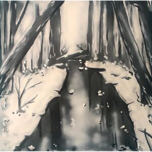 Ručně malovaný obraz Nikol Labe - White forest
