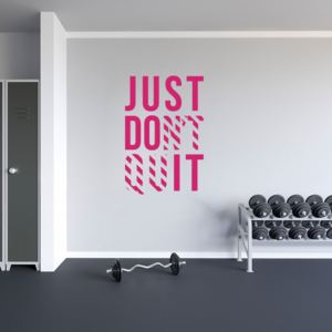 GLIX Just do it - samolepka na zeď Růžová 30x20 cm