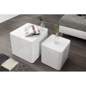 Odkládací stolek MONOBLOC 2SET WHITE Nábytek | Obývací pokoj | Odkládací stolky