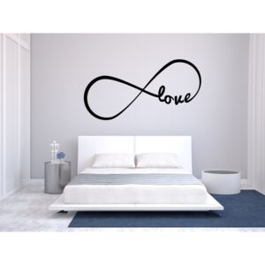 Infinity Love - Nekonečná láska - Samolepka na zeď - 100x38cm