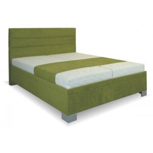 Zvýšená čalouněná postel s úložným prostorem Diana , 160x200 cm, Vitalcom, Bílá ekokůže