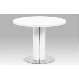 Jídelní stůl COTE — nerez, bílá, 100×77