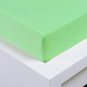 XPOSE® Jersey prostěradlo Exclusive jednolůžko - světle zelená 90x200 cm