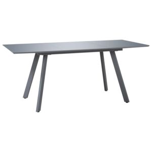 Jídelní stůl vysoký lesk šedý 180 x 90 x 76 cm MDF