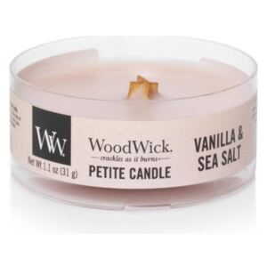 Vonná svíčka WoodWick Petite - Vanilla and Sea Salt 31 g