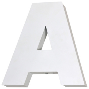 Bílá světelná dekorace ve tvaru písmene Glimte Letter A
