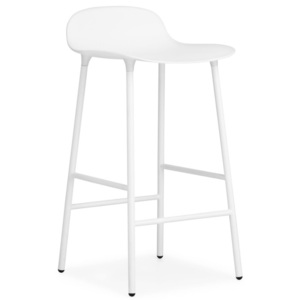 Normann Copenhagen Barová židle Form 65 cm, white/steel
