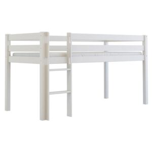 Vyvýšená dřevěná postel Scarlett TOM - bílá (buk) - 200 x 90 cm