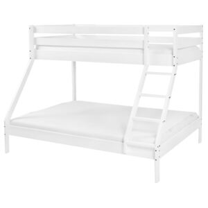 Patrová dřevěná postel Scarlett Monfi (buk) bílá - 140 x 200 cm / 90 x 200 cm