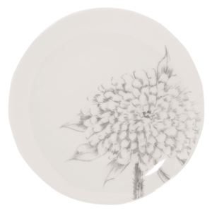 Dezertní talíř - Ø 20*2 cm Grey Flowers