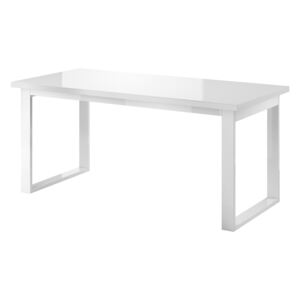 Stůl rozkladany Helio 92 Bílý - bílé sklo