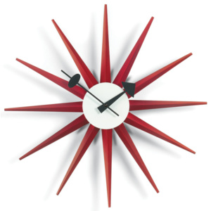 Vitra Hodiny Sunburst Clock, red