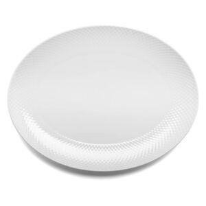 Porcelánový servírovací talíř Rhombe Oval White