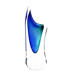 Skleněná váza AQUA 04 - modrá a tyrkysová - české sklo od Artcristal Bohemia Výška: 24 cm