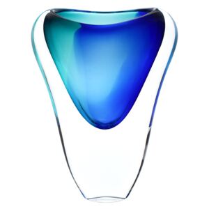 Skleněná váza AQUA 05 - modrá a tyrkysová - české sklo od Artcristal Bohemia Výška: 15 cm