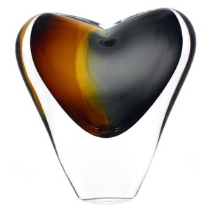 Skleněná váza TIGER 08 - zlatá a černá - české sklo od Artcristal Bohemia Výška: 12 cm