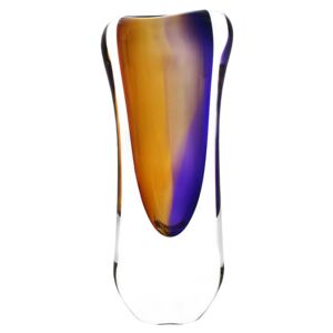 Skleněná váza ELEGANT 00 - zlatá a fialová - české sklo od Artcristal Bohemia Výška: 20 cm
