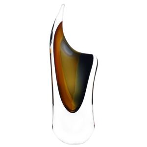 Skleněná váza TIGER 04 - zlatá a černá - české sklo od Artcristal Bohemia Výška: 24 cm