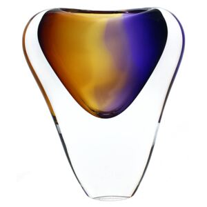 Skleněná váza ELEGANT 05 - zlatá a fialová - české sklo od Artcristal Bohemia Výška: 15 cm