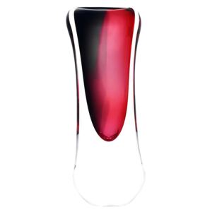 Skleněná váza LOVE 00 - růžová a černá - české sklo od Artcristal Bohemia Výška: 20 cm
