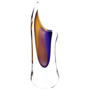 Skleněná váza ELEGANT 04 - zlatá a fialová - české sklo od Artcristal Bohemia Výška: 24 cm