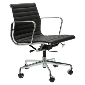 D2.DESIGN Kancelářská židle CH inspirované EA117 černá kůže