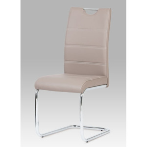 Autronic Jídelní židle, chrom / koženka lanýžová HC-581 LAN