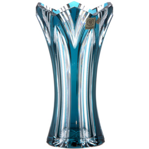 Váza Lotos II, barva azurová, výška 205 mm