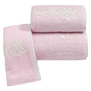 Malý ručník PANDORA 32x50 cm Růžová, 580 gr / m², Česaná prémiová bavlna 100%