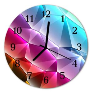 E-shop24, průměr 30 cm, Hnn45347658-2 Nástěnné hodiny obrazové na skle - Design barevný I