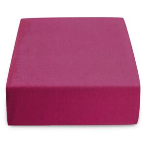 Jersey prostěradlo MICRO tmavě růžové 90x200 cm