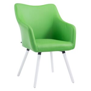 Židle Mack, nohy bílé Barva Zelená