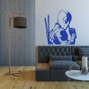 GLIX Deadpool 2 - samolepka na zeď Modrá 100x90 cm