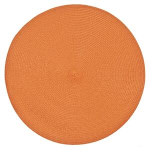 Moderní kruhové prostírání v pomerančové barvě na stůl