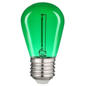 Retro barevná LED žárovka E27 0,6W 50lm zelená, filament