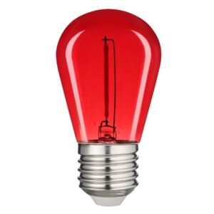Retro barevná LED žárovka E27 0,6W 50lm červená, filament