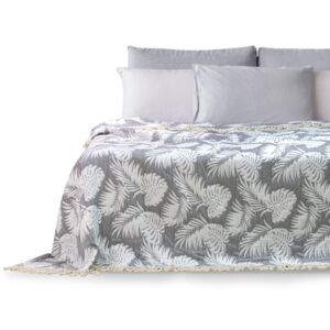 Přehoz přes postel DecoKing Tropical Leafes, 220 x 240 cm