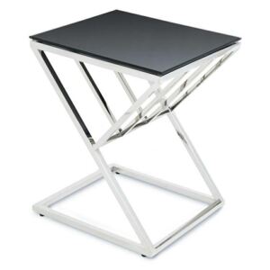 DekorStyle Konferenční stolek OBLIC stříbrný