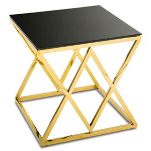 DekorStyle Konferenční stolek Diamant Gold Black