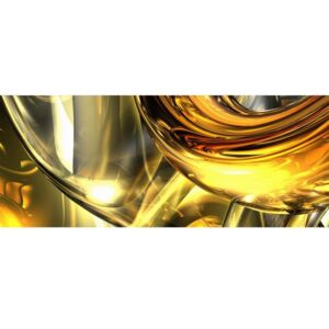 Panoramatické vliesové fototapety na zeď Zlatý abstrakt | MP-2-0291 | 375x150 cm