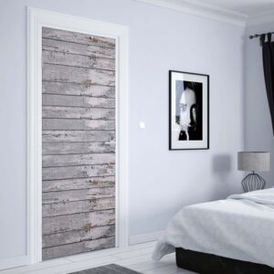 GLIX Fototapeta na dveře - Worn Rustic Wood Plank Texture | 91x211 cm