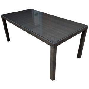 Dimenza BARCELONA ratanový jídelní stůl 150x90 cm - hnědý