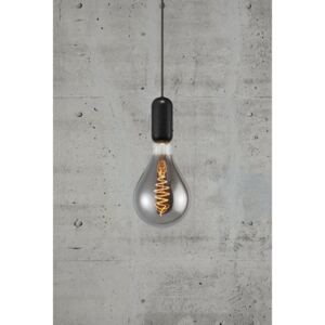 Zajímavé stylové závěsné svítidlo Notti v harmonickém tvaru - 125 x 60 x 2000 mm, E27, černá