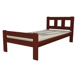 Dřevěná postel VMK 10C 90x200 borovice masiv hnědá