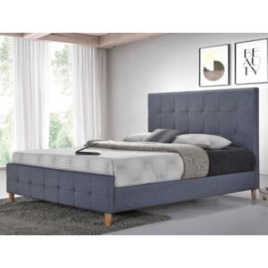 Manželská postel BALDER 160 x 200 cm šedá Matrace: Bez matrace