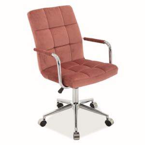 SIG Kancelářská židle Q-022 velvet růžová