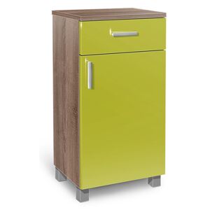 Nabytekmorava Koupelnová skříňka K25 barva skříňky: dub sonoma tmavá, barva dvířek: lemon lesk