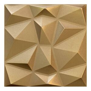 Wall Art Decor ®, 500 x 500 mm, G.001_z, Obklad 3D EPS extrudovaný polystyren Diamant zlatý