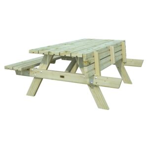 Herold Zahradní dřevěný piknikový stůl PALMAKO RUBBY 18 - zelená impregnace 179x161 cm tl. 44 mm