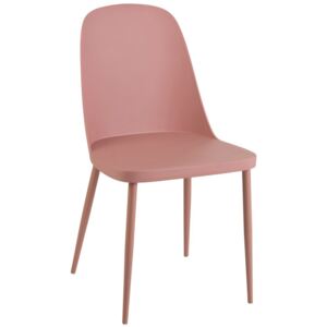 Plastová růžová jídelní židle Leo - 54*46*80 cm